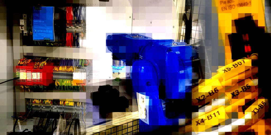 Niebieski robot